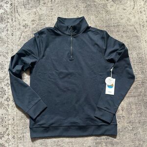 Vuori Men's Dark Blue Zip-Up Sweater